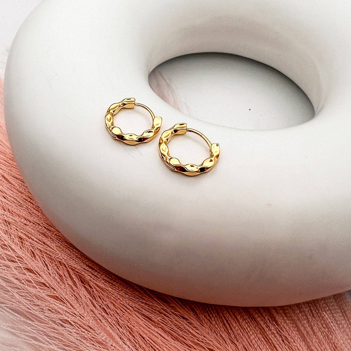 Glam & Go 18K Gold Huggie Earrings