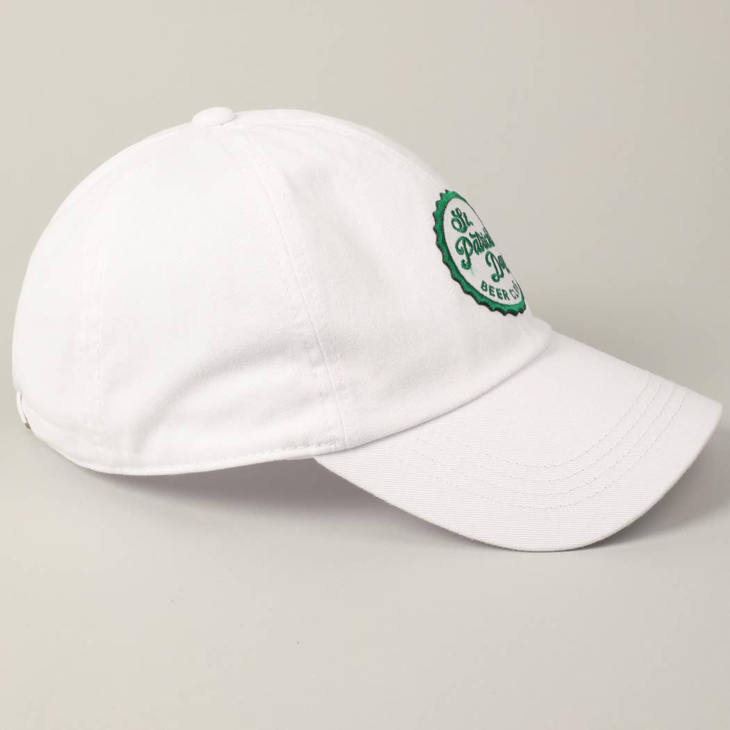 St. Patrick's Day Beer Club Embroidery Patch Cap: Green / ONE SIZE