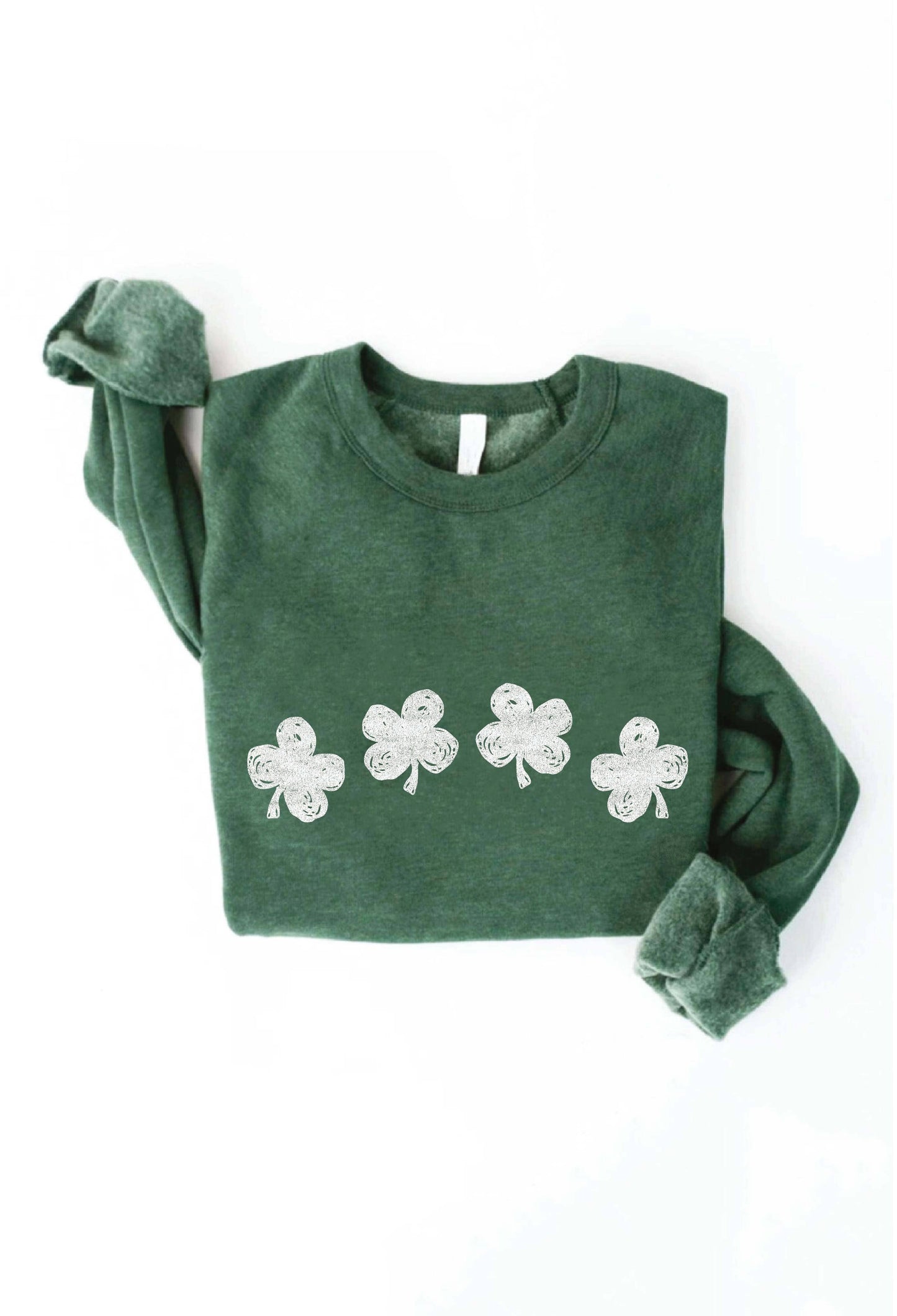 CLOVER ROW Graphic Sweatshirt: ATHLETIC HEATHER / M
