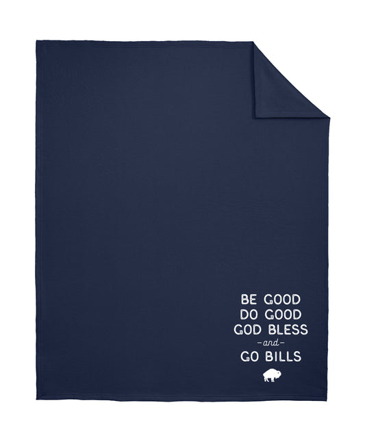 Buffalo Bills Throw Blanket Be Good Go Bills Stadium Blanket: NAVY