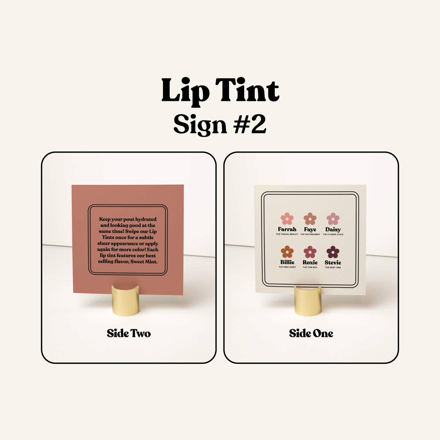 Retailer Sign Pack, Lip Tint