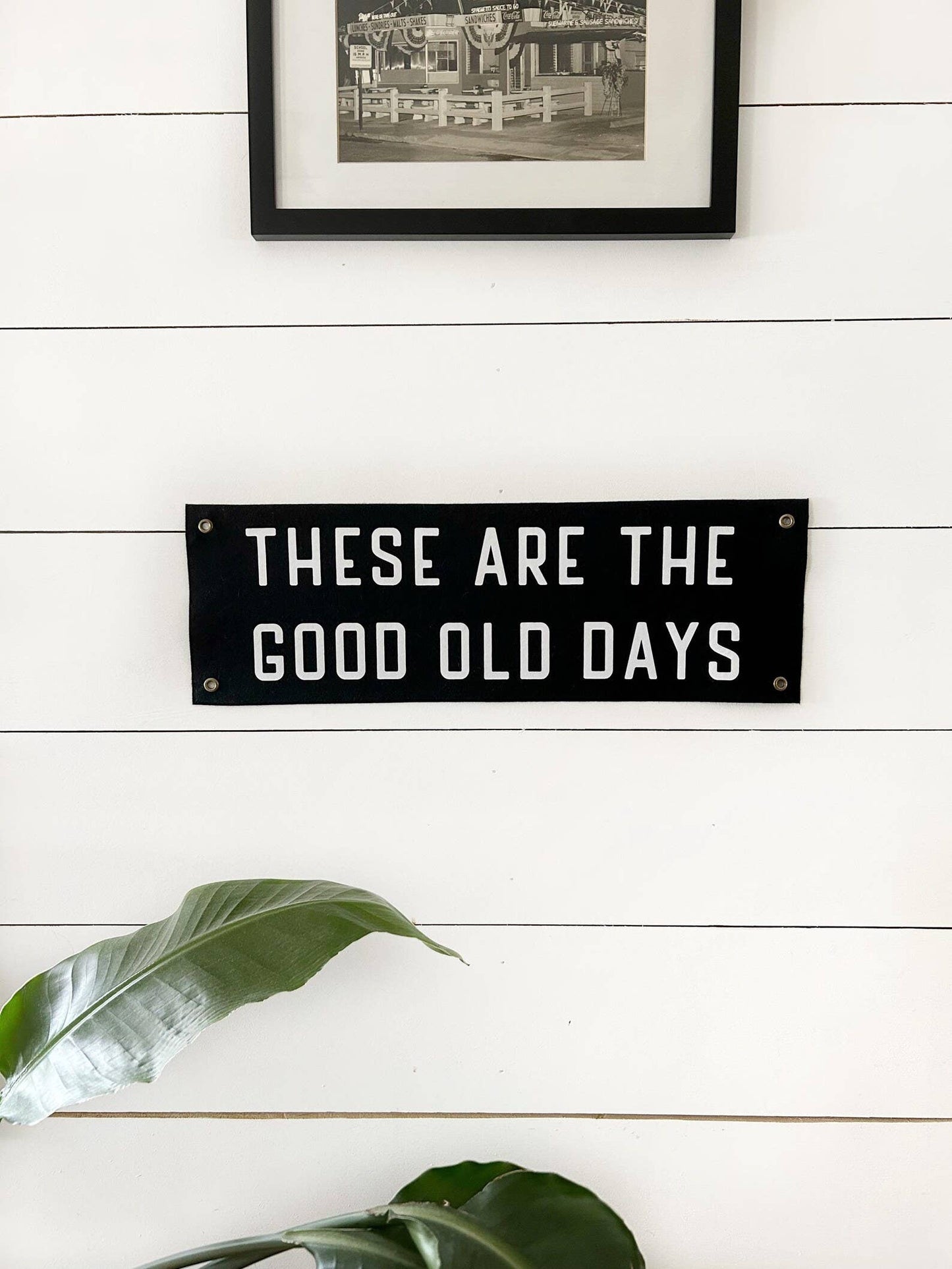Felt Pennant Good Old Days Wall Hanging: Forest