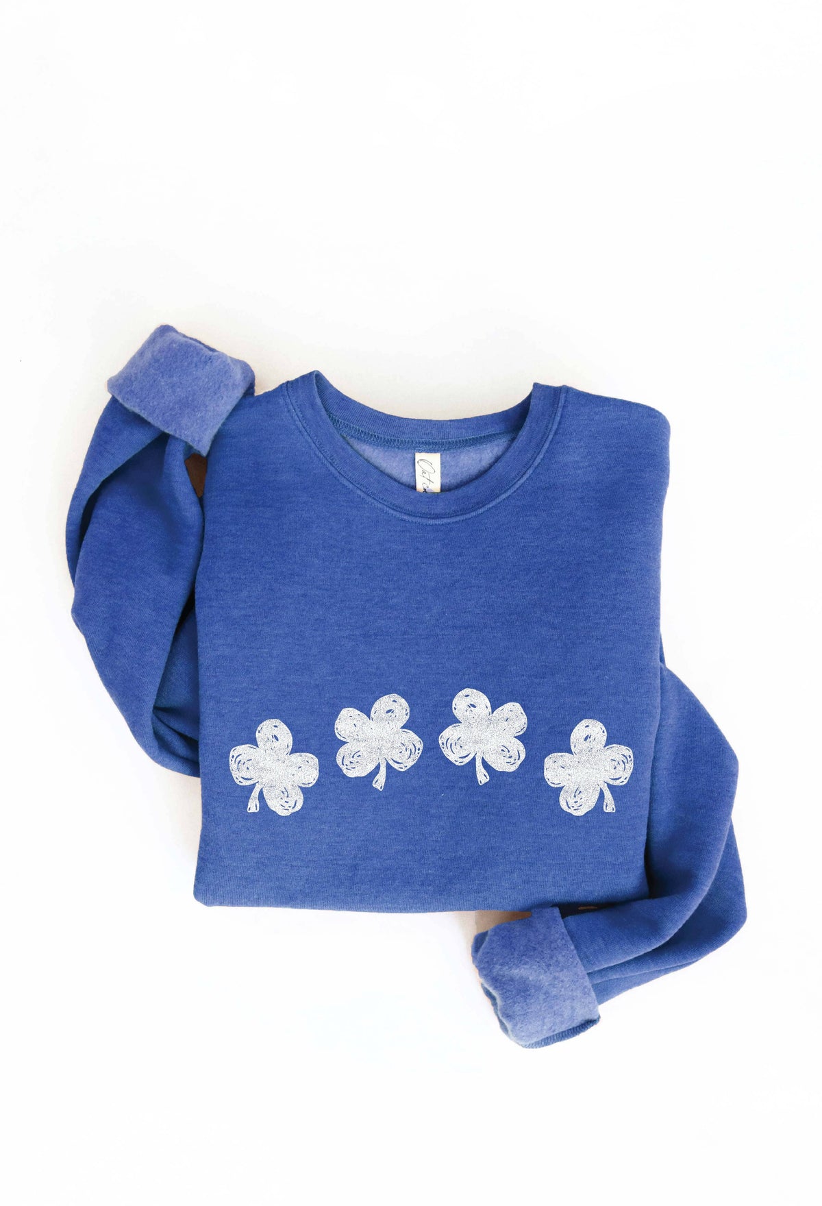 CLOVER ROW Graphic Sweatshirt: ATHLETIC HEATHER / XL