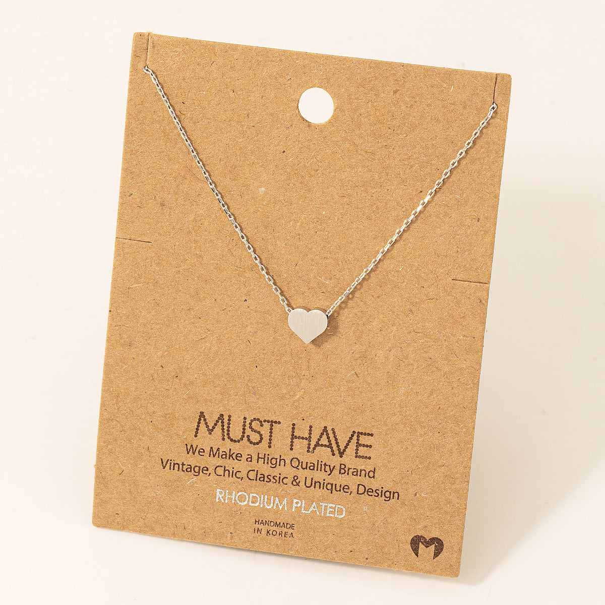 Dainty Heart Necklace: Gold