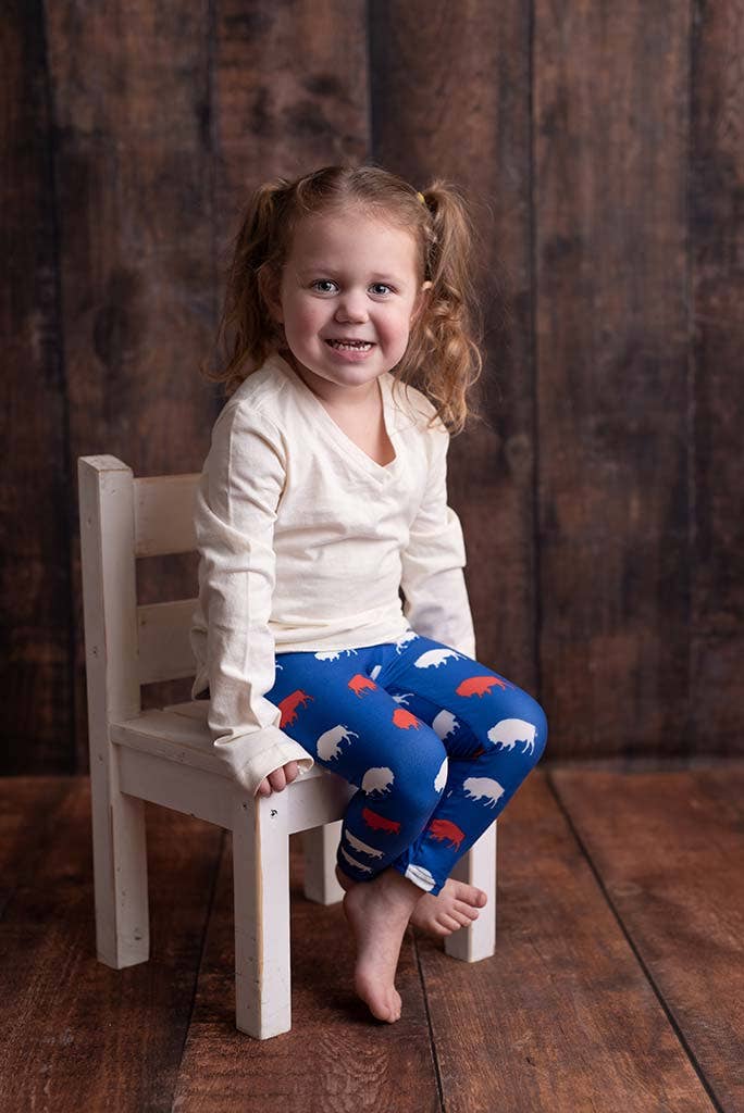 Kid's Red and Blue Buffalo Leggings: Baby