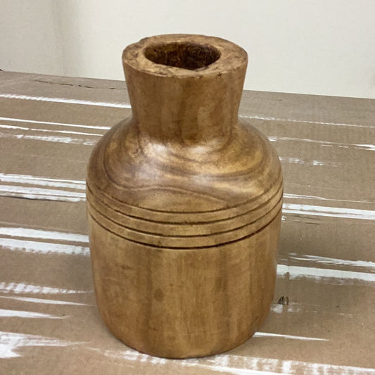 7” decorative wood vase