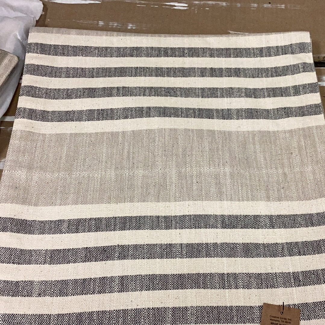 Woven cotton stripped table runner