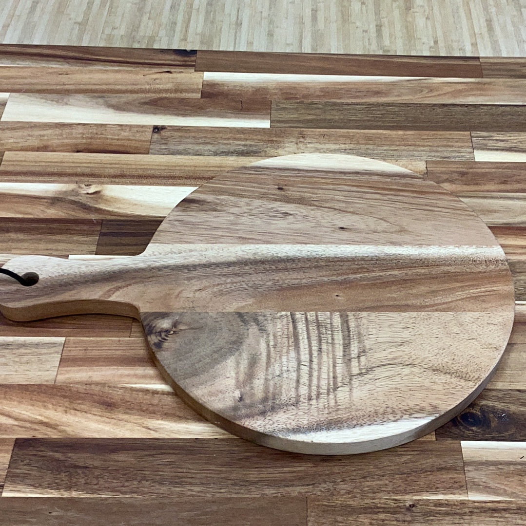 Sugar wood cheese/cutting board with handle, natural