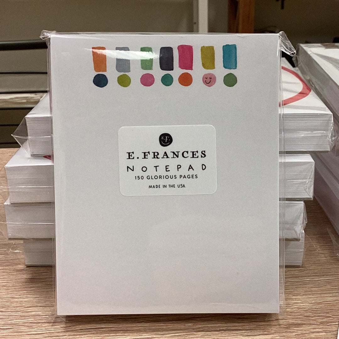 E. Frances colorful exclamation point mini notepad