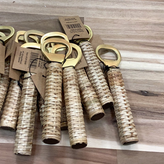 Bottle opener with bamboo handle
