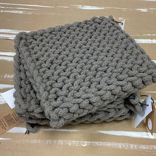 Cotton crocheted pot holder…charcoal