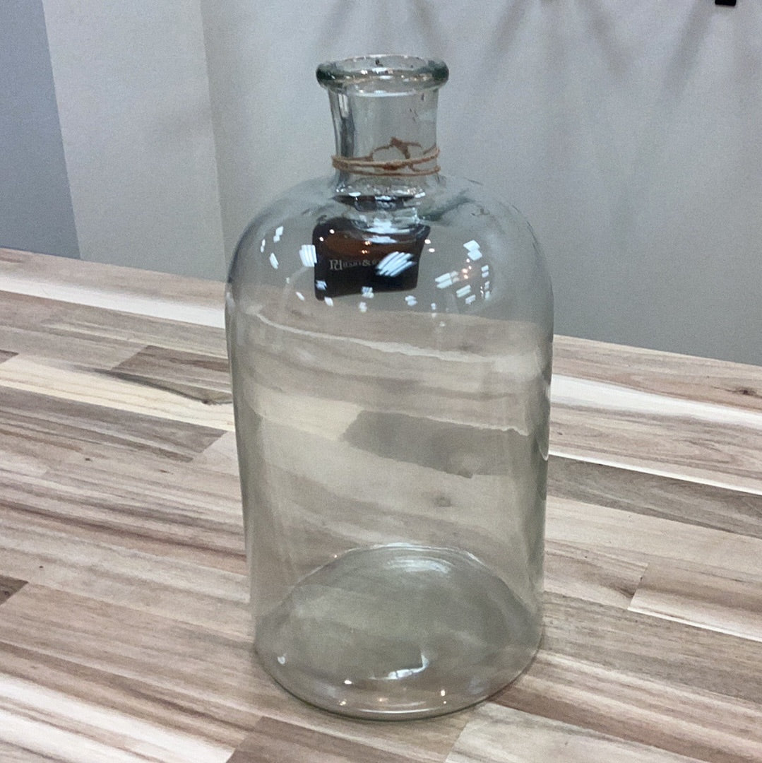 10” glass vase