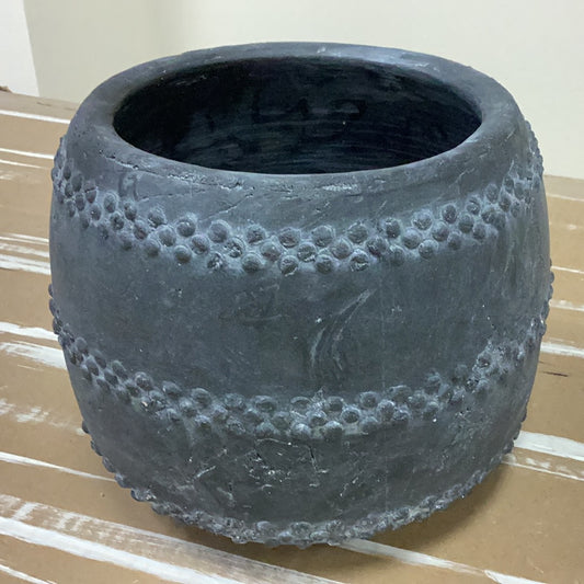 Terra-cotta planter w/ raised dots