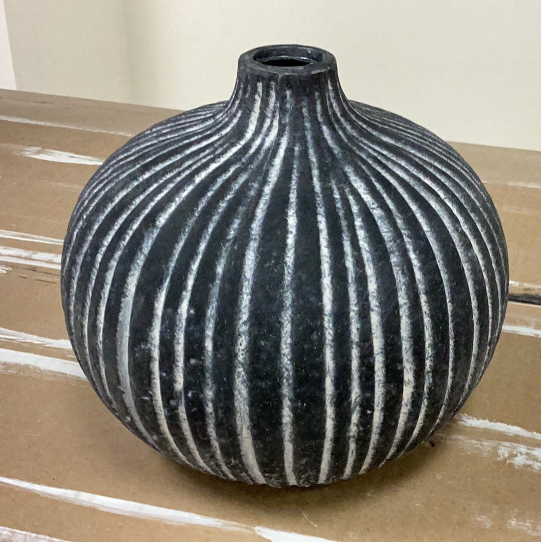 6” charcoal vase