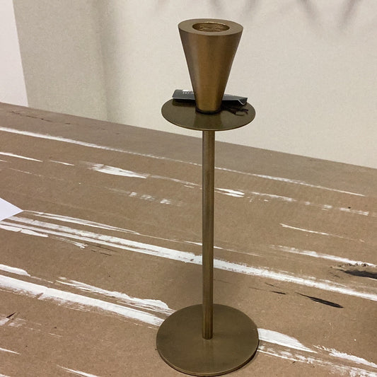 Antique brass candle holder