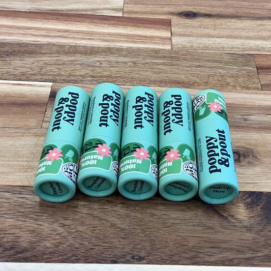 Poppy & pout flower powered lip care raspberry limeade