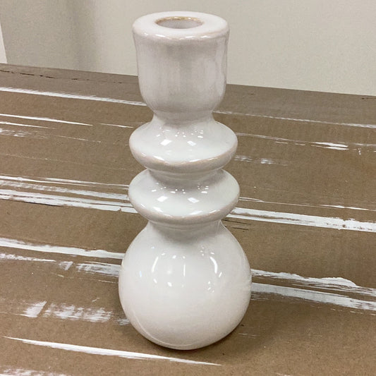 Inner 7.48” white ceramic candleholder