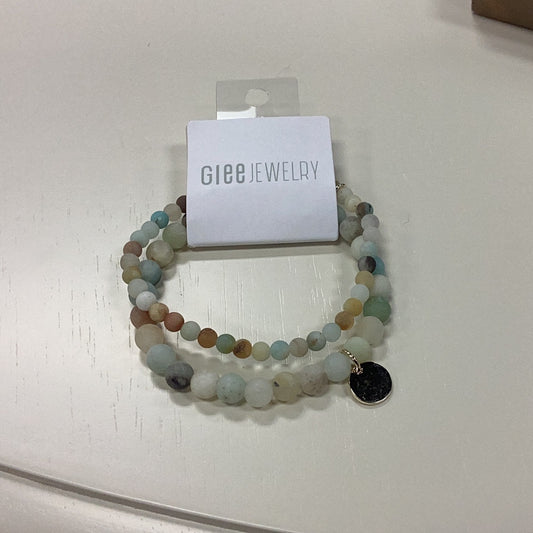 Stackem Up bracelets gold/ amazonite