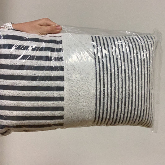 12x20” grey/white stripe pillow