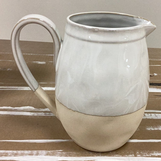 Stoneware pitcher with glaze