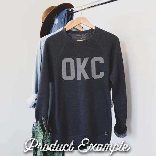 FLEECE RAGLAN SWEATSHIRTS - Must Customize Code: Heather Charcoal / Medium