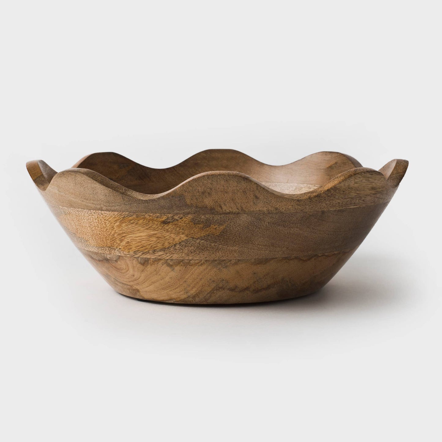 Scalloped Wooden Bowl…large