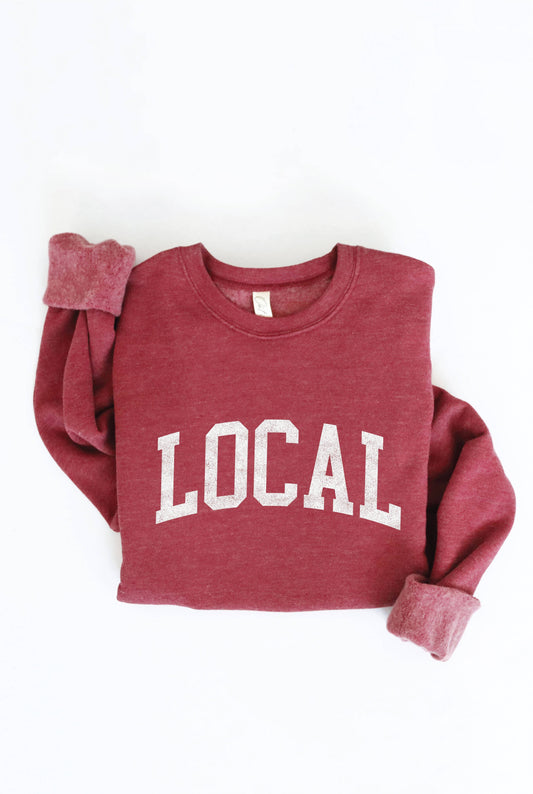 LOCAL graphic sweatshirt: M / MAROON