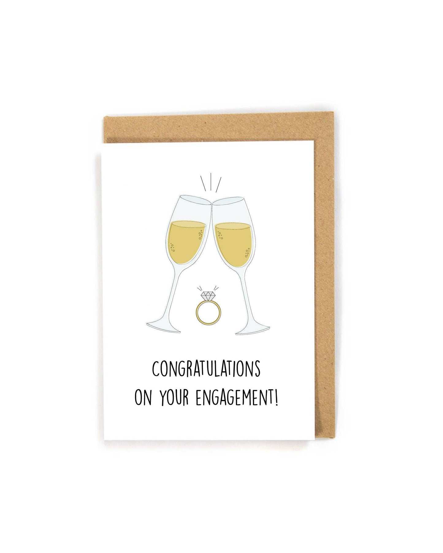 Densen Design Congratulations on your engagement card