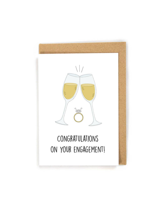Densen Design Congratulations on your engagement card