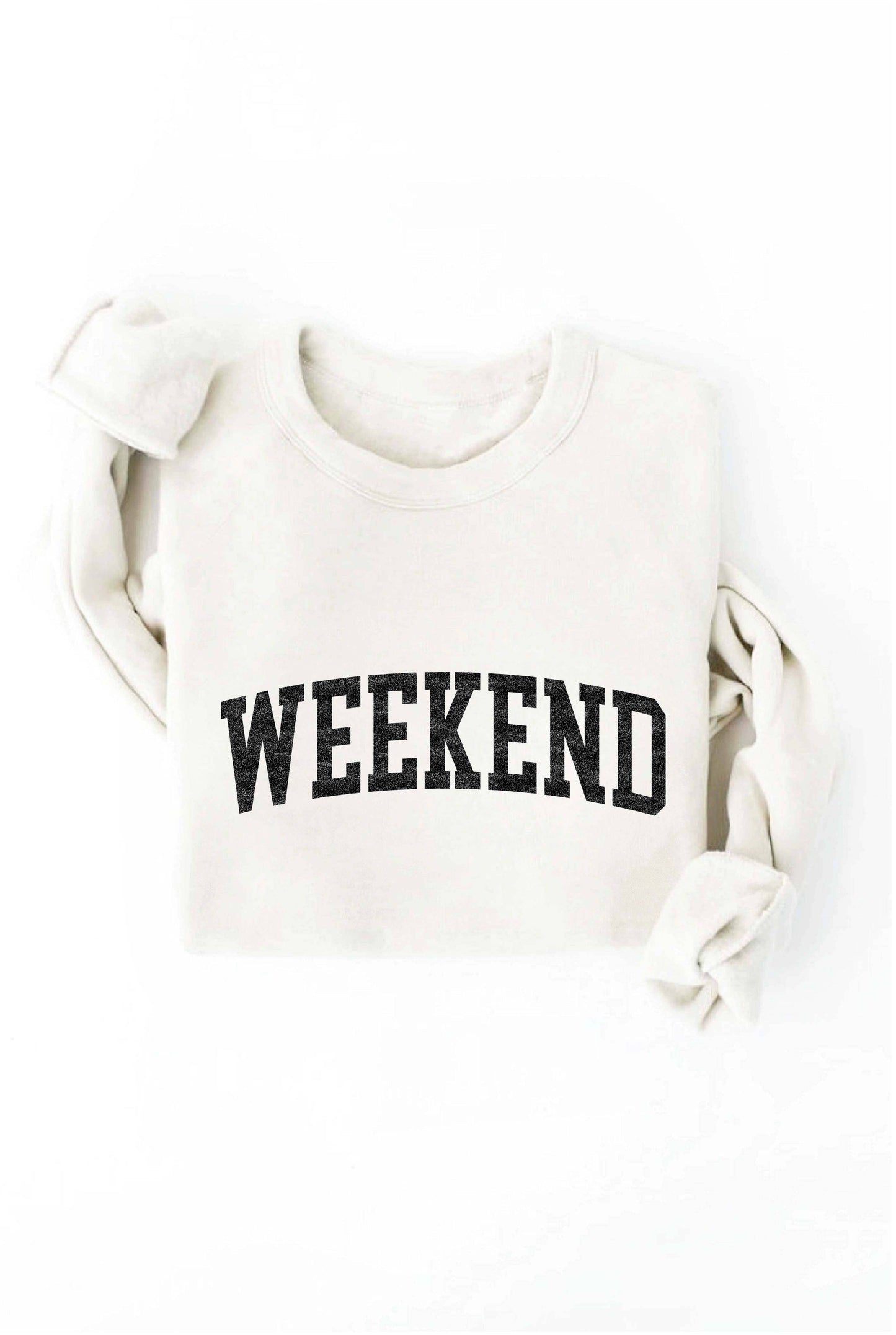 WEEKEND Graphic Sweatshirt…white