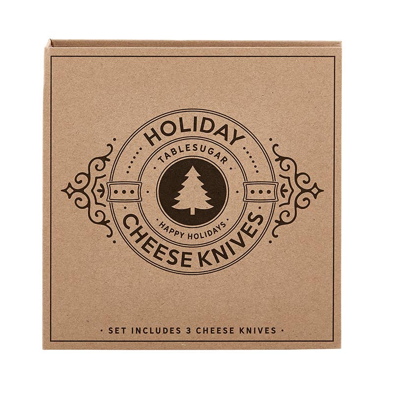 Holiday Cheese Knives - Cardboard