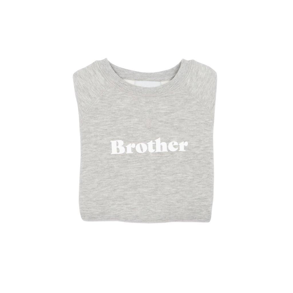 Grey Marl 'BROTHER' Sweatshirt…6 year