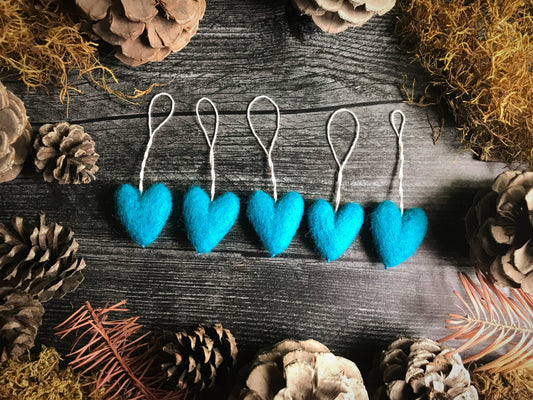 Felted Wool Mini Heart Ornament