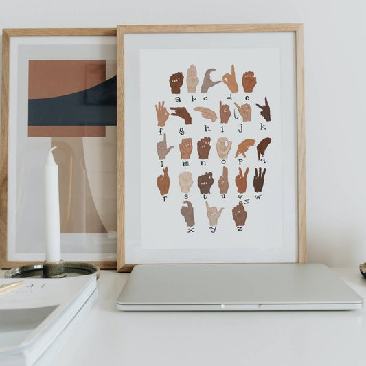 American Sign Language Alphabet Art Print