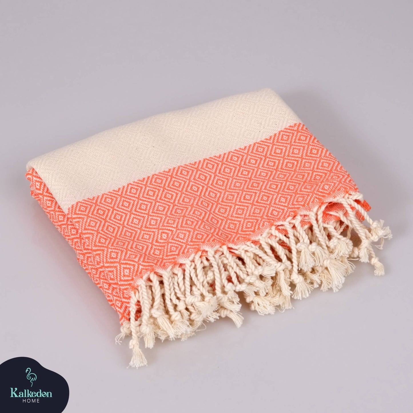 Turkish Towel | Peshtemal | Sand Resistant Beach Towel….Orange