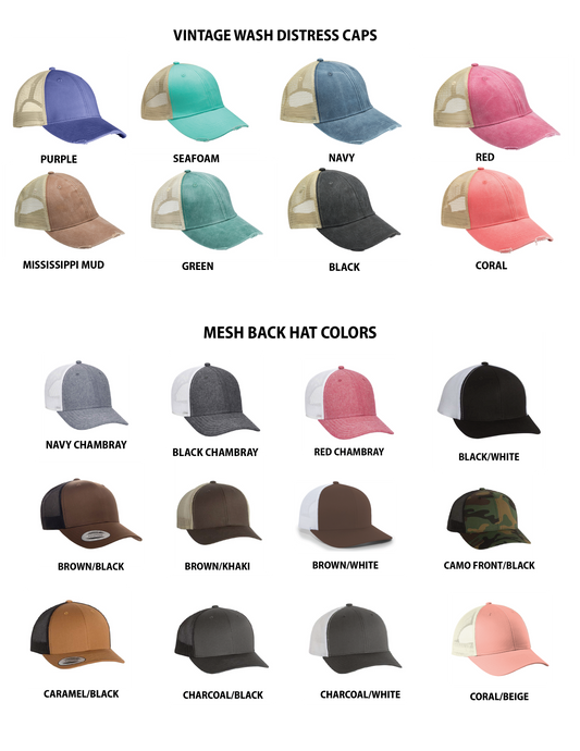 Simply BOLD Montana Leather Patch Hat - CUSTOMIZABLE: Black Chambray