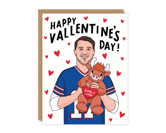 Happy Vallentine's Day Josh Allen Buffalo Bills Card