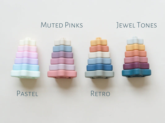 Silicone Star Stacker: Pastel Colors