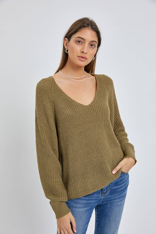 The Move Slow Sweater…M/L…moss