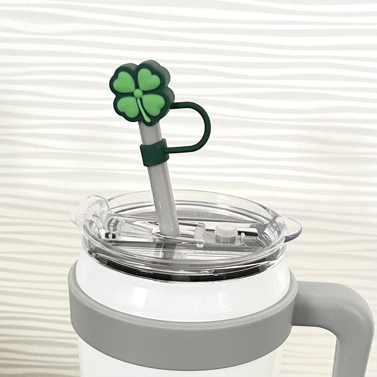 Stanley Tumbler Straw Cover Green Four Leaf Clover 10mm