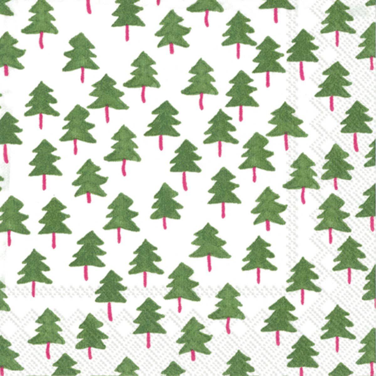 Paper Cocktail Napkins Pack of 20Twee Trees white green