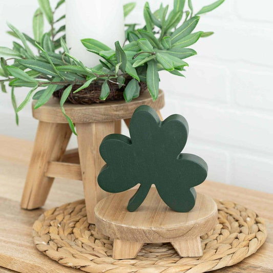 20132 - 5x5x1 wood cutout shape (CLOVER) St. Patricks Decor…shamrock