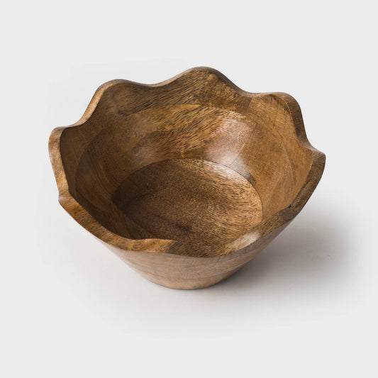 Scalloped Wooden Bowl…small