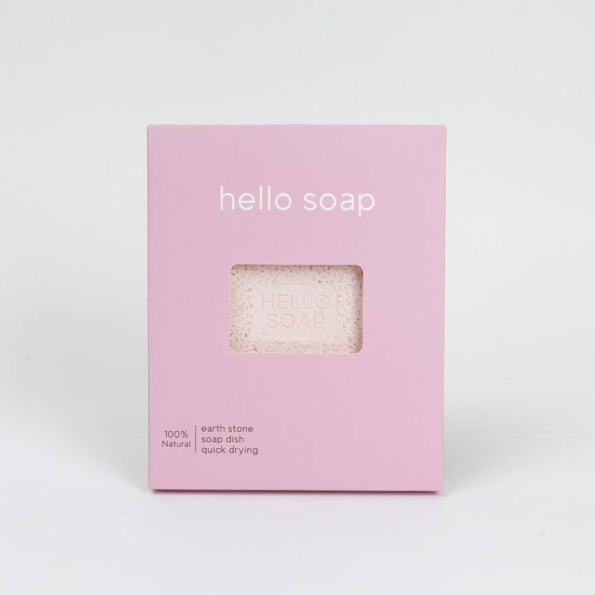 Kalastyle Home "Hello Soap" Pink Diatomite Soap Dish