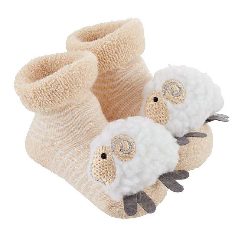 Lamb Rattle Socks 3-12mo