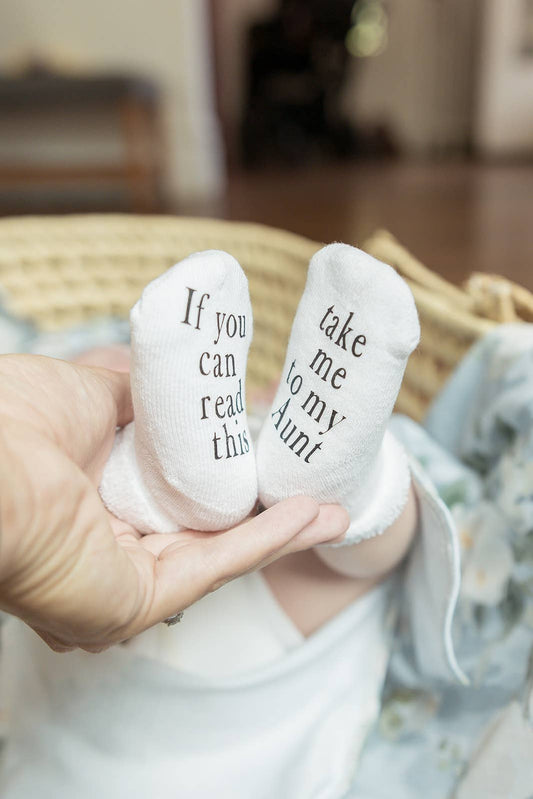 Take Me to My Aunt Baby Socks | Baby Items | Baby Shower…6-18 months
