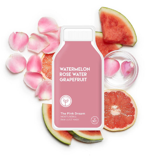 The Pink Dream Moisturizing Raw Juice Sheet Face Mask: With Peg Hole