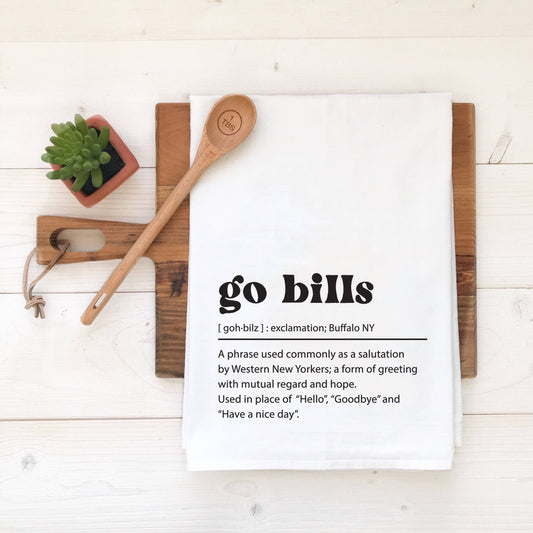 Buffalo Bills NY Tea Towel - Go Bills Home Decor