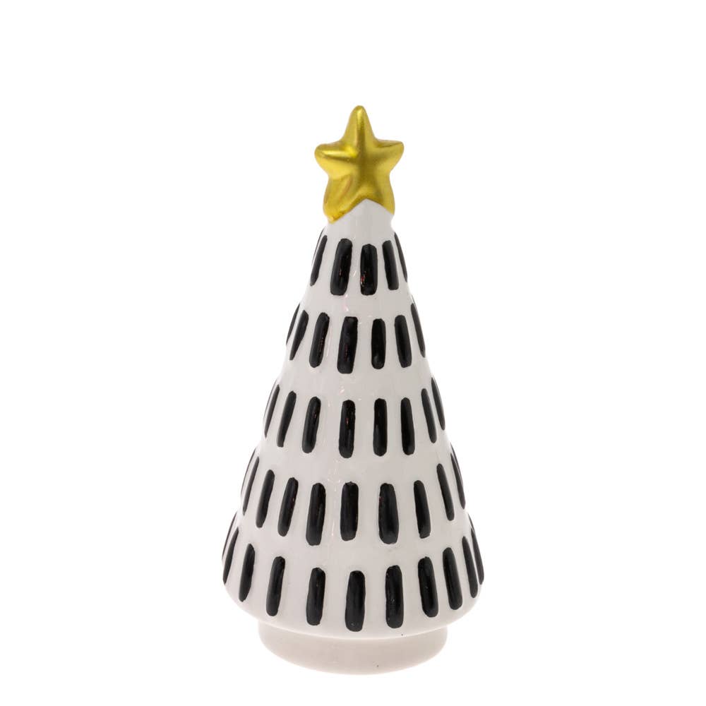 Small Abstract Black & White Christmas Tree