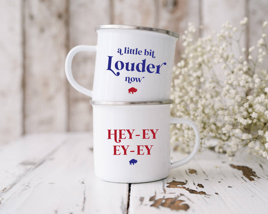 Buffalo Bills Small Steel Enamel Camping Mug Louder Now